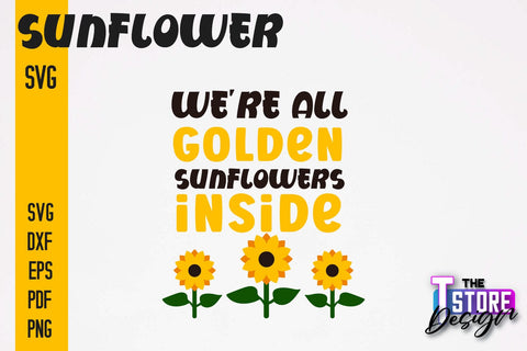 Sunflower SVG Design | Flowers Design | Summer Print Design v.2 SVG The T Store Design 