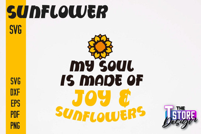 Sunflower SVG Design | Flowers Design | Summer Print Design v.2 SVG The T Store Design 