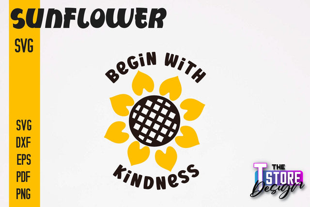 Sunflower SVG Design | Flowers Design | Summer Print Design v.2 SVG The T Store Design 