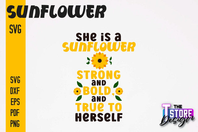 Sunflower SVG Design | Flowers Design | Summer Print Design v.2 SVG The T Store Design 