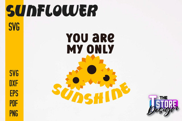 Sunflower SVG Design | Flowers Design | Summer Print Design v.2 SVG The T Store Design 