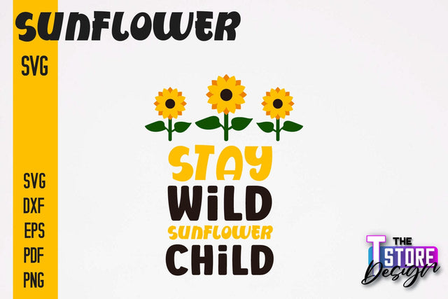 Sunflower SVG Design | Flowers Design | Summer Print Design v.2 SVG The T Store Design 