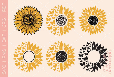 Sunflower svg, sunflower bundle svg, sunflower butterfly svg, sunflower quote svg, sunflower, sunflower clipart, sunflower png svg SVG Partypantaloons 