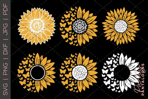 Sunflower svg, sunflower bundle svg, sunflower butterfly svg, sunflower quote svg, sunflower, sunflower clipart, sunflower png svg SVG Partypantaloons 