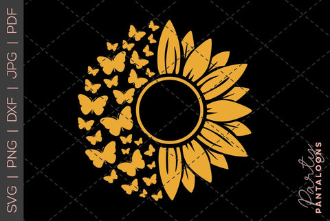 Sunflower svg, sunflower butterfly svg, sunflower quote svg, sunflower, sunflower clipart, sunflower png svg SVG Partypantaloons 