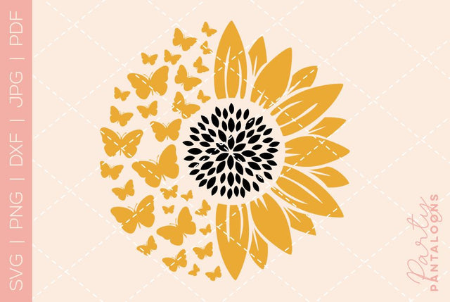 Sunflower svg, sunflower butterfly svg, sunflower quote svg, sunflower, sunflower clipart, sunflower png svg SVG Partypantaloons 