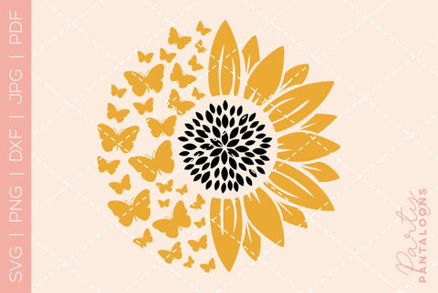 Sunflower svg, sunflower butterfly svg, sunflower quote svg, sunflower, sunflower clipart, sunflower png svg SVG Partypantaloons 