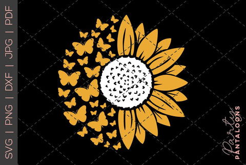 Sunflower svg, sunflower butterfly svg, sunflower quote svg, sunflower, sunflower clipart, sunflower png svg SVG Partypantaloons 