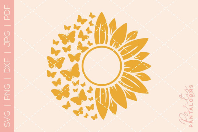 Sunflower svg, sunflower butterfly svg, sunflower quote svg, sunflower, sunflower clipart, sunflower png svg SVG Partypantaloons 