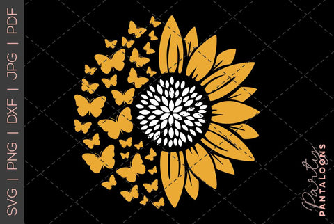 Sunflower svg, sunflower butterfly svg, sunflower quote svg, sunflower, sunflower clipart, sunflower png svg SVG Partypantaloons 