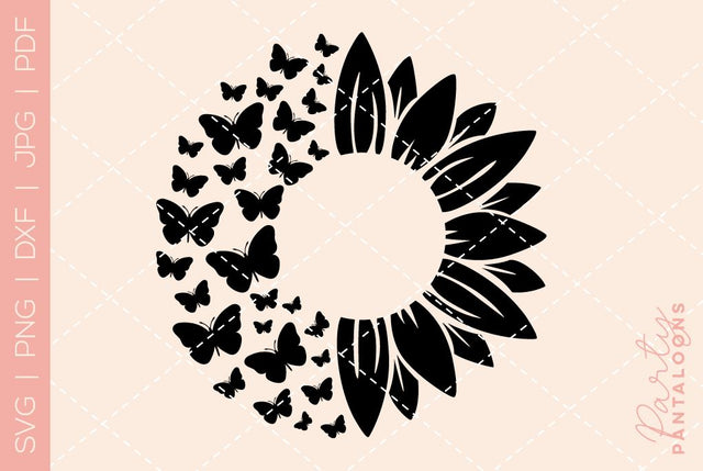 Sunflower svg, sunflower butterfly svg, sunflower quote svg, sunflower, sunflower clipart, sunflower png svg SVG Partypantaloons 
