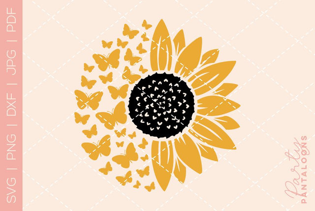 Sunflower svg, sunflower butterfly svg, sunflower quote svg, sunflower, sunflower clipart, sunflower png svg SVG Partypantaloons 