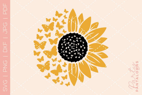 Sunflower svg, sunflower butterfly svg, sunflower quote svg, sunflower, sunflower clipart, sunflower png svg SVG Partypantaloons 