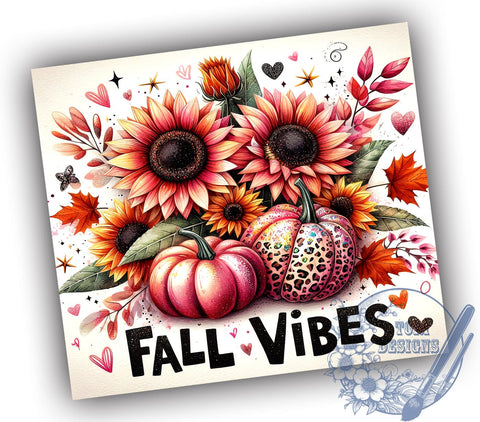 Sunflower Tumbler, Fall Vibes Design, Sublimation PNG, Autumn Decor, Seasonal Gift, 20 oz Tumbler, Harvest Art, Cozy Fall Craft Sublimation ToriDesigns 