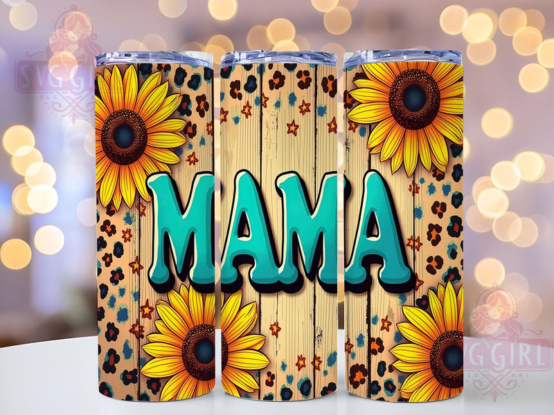 Sunflower Tumbler, Mama Gifts, 20oz Tumbler, Sublimation Design, Floral Design, Gift For Moms, PNG File, Spring Decor Sublimation SvggirlplusArt 