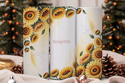 Sunflower Tumbler Wrap PNG Sublimation DesignSVG 