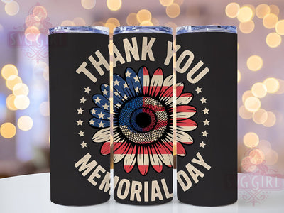 Sunflower Veterans 20oz Tumbler, Sunflower Military Tribute, Thank You Veterans, Patriotic Tumbler Wrap, Sublimation Design, 20oz Tumbler, American Pride Sublimation SvggirlplusArt 