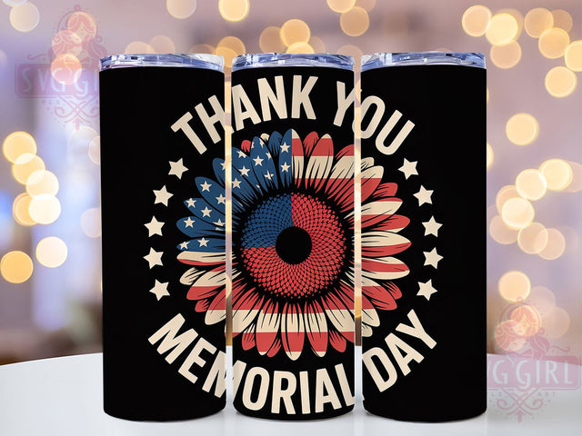 Sunflower Veterans 20oz Tumbler, Sunflower Military Tribute, Thank You Veterans, Patriotic Tumbler Wrap, Sublimation Design, 20oz Tumbler, American Pride Sublimation SvggirlplusArt 