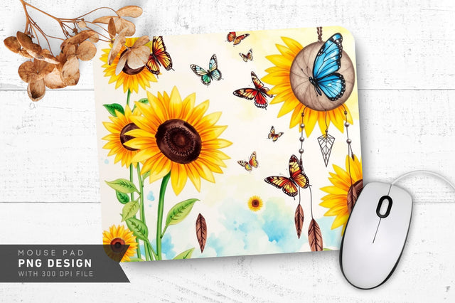 Sunflower Whimsy Mousepad Sublimation Regulrcrative 