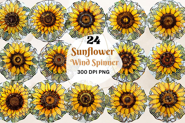 Sunflower Wind Spinner Bundle Sublimation Regulrcrative 