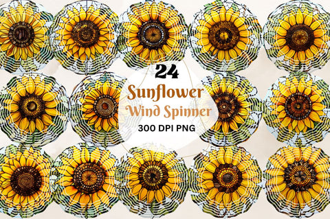 Sunflower Wind Spinner Bundle Sublimation Regulrcrative 