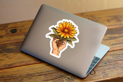 Sunflower With hand clipart Sticker Design Sublimation Regulrcrative 