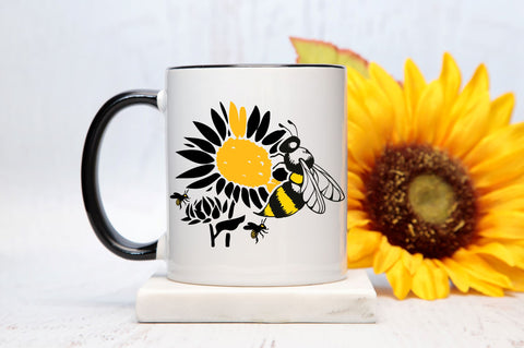 Sunflowers bee Svg design SVG Regulrcrative 