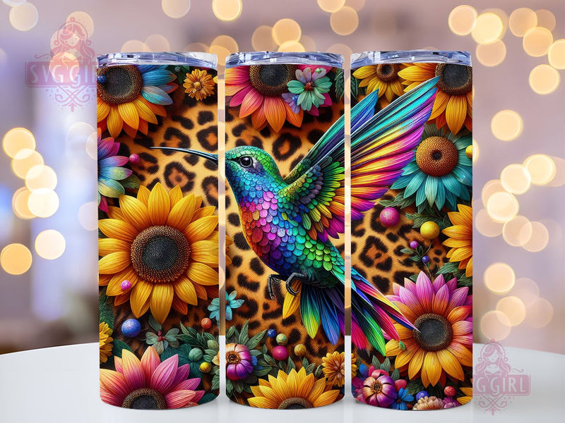 Sunflowers Hummingbird 20oz Tumbler Wrap Sublimation Design, Straight Tapered Tumbler Wrap, Hummingbird Tumbler Png, Instant Digital Download Sublimation SvggirlplusArt 