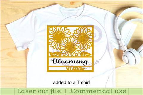 Sunflowers name wall art sign or card SVG APInspireddesigns 