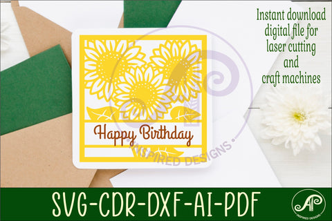 Sunflowers name wall art sign or card SVG APInspireddesigns 