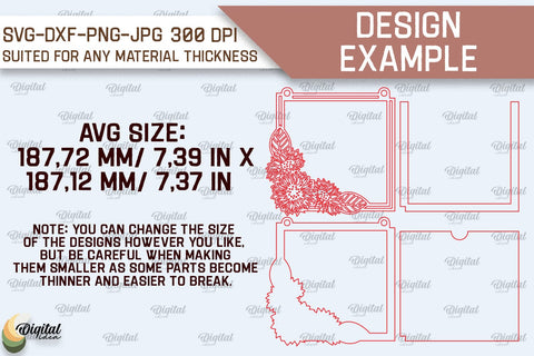 Sunflowers Photo Frames Laser Cut Bundle. Sunflowers SVG SVG Evgenyia Guschina 