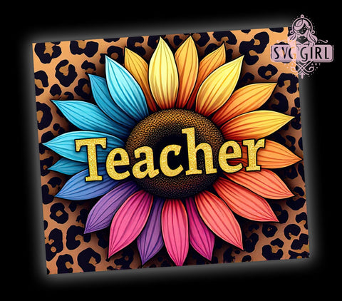 Sunflowers Teacher 20oz Tumbler Wrap Sublimation Design, Straight Tapered Tumbler Wrap, Teacher Life Tumbler Png, Instant Digital Download Sublimation SvggirlplusArt 