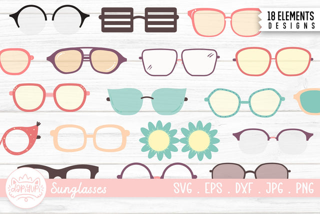 Sunglasses Clipart Bundle | Glasses Clipart SVG SVG dapiyupi store 