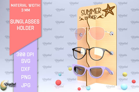 Sunglasses Holder Laser Cut. Eyeglass Holder SVG SVG Evgenyia Guschina 