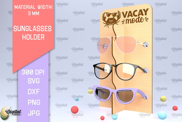 Sunglasses Holder Laser Cut. Eyeglass Holder SVG SVG Evgenyia Guschina 