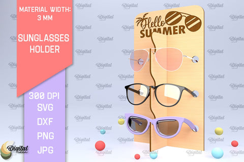 Sunglasses Holder Laser Cut. Eyeglass Holder SVG SVG Evgenyia Guschina 