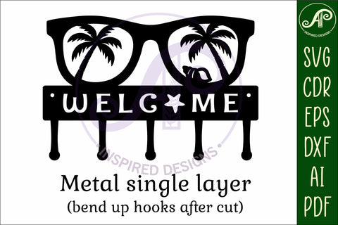 Sunglasses Key holders for metal and laser cutting SVG APInspireddesigns 