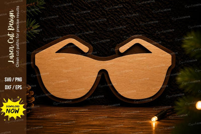 Sunglasses Ornament Laser Cut SVG Design SVG Regulrcrative 