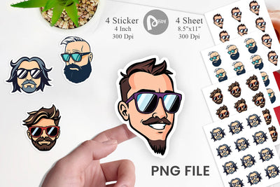 Sunglasses Sticker Sublimation artnoy 