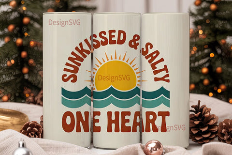 Sunkissed & Salty 20oz Tumbler Wrap Sublimation DesignSVG 