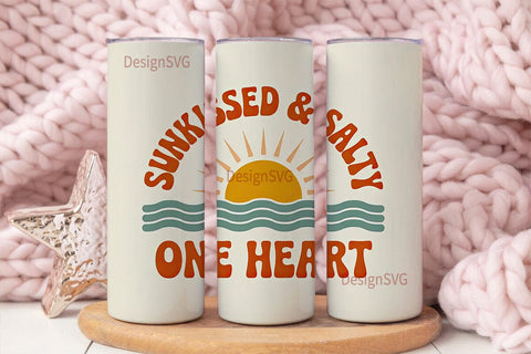 Sunkissed & Salty 20oz Tumbler Wrap Sublimation DesignSVG 