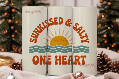 Sunkissed & Salty 20oz Tumbler Wrap Sublimation DesignSVG 