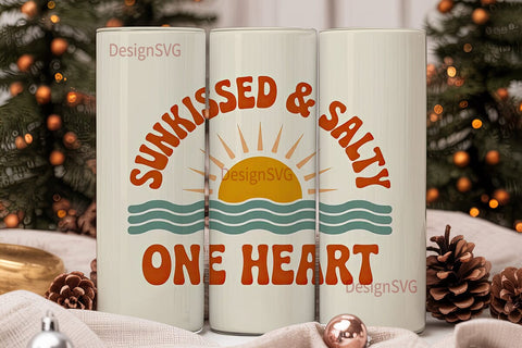 Sunkissed & Salty 20oz Tumbler Wrap Sublimation DesignSVG 
