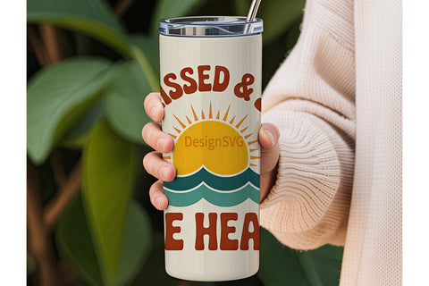 Sunkissed & Salty 20oz Tumbler Wrap Sublimation DesignSVG 