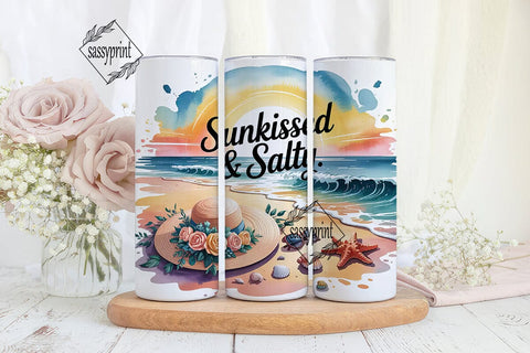 Sunkissed & Salty 20oz Tumbler Wrap Sublimation sassyprint 