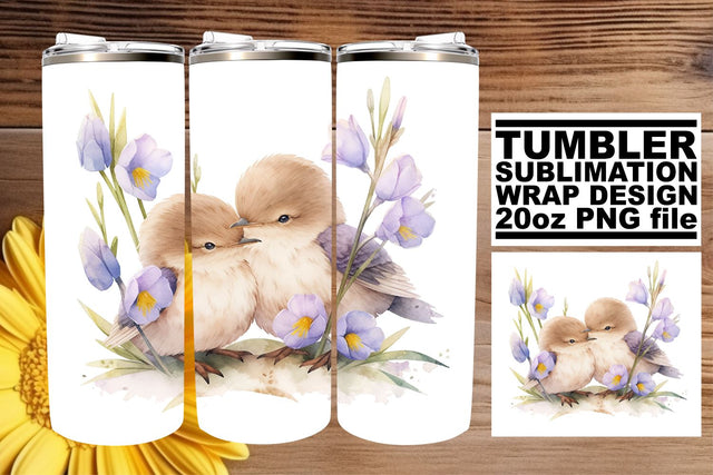 Sunny Day Avian Tumbler Art Sublimation afrosvg 