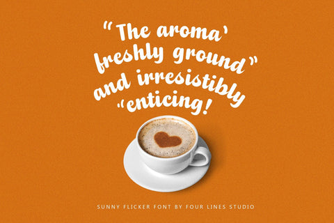 Sunny Flicker - Playful Script Font Font Four Lines Std. 
