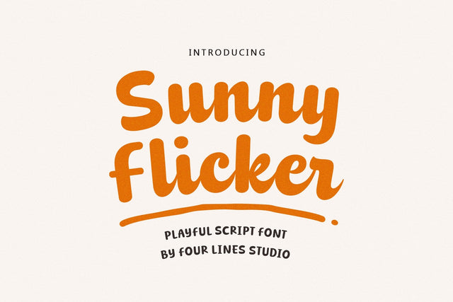 Sunny Flicker - Playful Script Font Font Four Lines Std. 