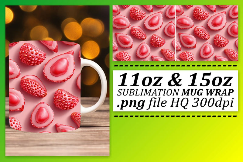 Sunny Peach Mug Art: Vibrant Fruit Delight Sublimation afrosvg 