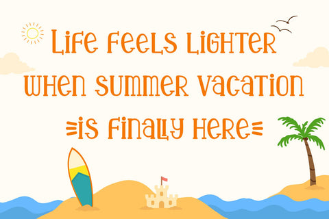 Sunny Scoops - Summer Display Font Font AEN Creative Store 